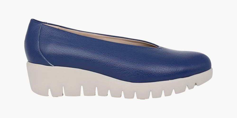 Wonders Spain Amour Suavage Leather Wedge Platform Lug Sole Ballet Slip Ons